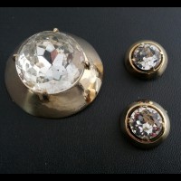 ZENTALL Винтажный комплект брошь и клипсы 