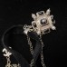 CHANEL Колье на черной барзотной ленте с мальтийским крестом CHANEL Колье на черной барзотной ленте с мальтийским крестом