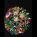 JULIANA Комплект винтажный "Арбузное стекло и кристаллы в покрытии Aurora Borealis " JULIANA Комплект винтажный "Арбузное стекло и кристаллы в покрытии Aurora Borealis "