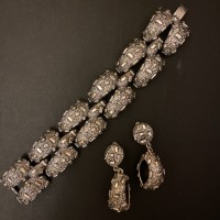 TORTOLANI Комплект  винтажный - Браслет и клипсы