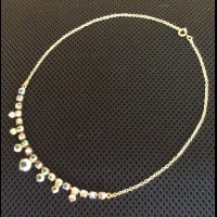 Колье винтажное сверкающее  70-е. Старая Чехия.