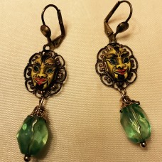 Серьги винтажные "Маска"