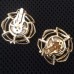 TARA Клипсы винтажные  с золотыми вкроплениями